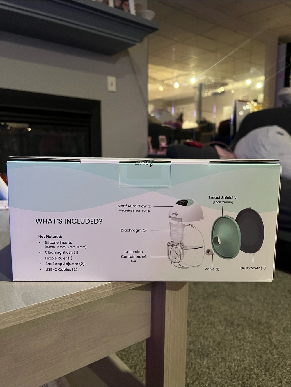Motif Aura Glow Hands-Free Breast Pump AND 200ct Breast Milk Storage Bags NEW - Picture 4 of 7